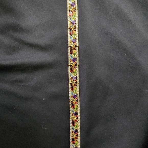 18ct genuine gemstones and white sapphires - Picture 3 of 5